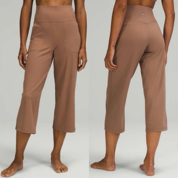 Lululemon align wide leg super high rise crop pant cacao brown - Picture 1 of 9
